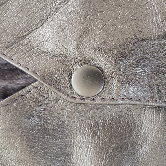 INTERSTATE LEATHER Black Leather Biker Vest Size Small - Picture 5 of 8